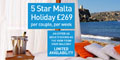 5 Star Malta Holiday for just £269 per Couple per Week
