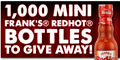 Free Mini Bottle of Frank's Red Hot Sauce