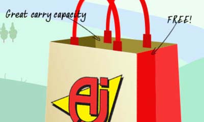 Free Jute Shopping Bag from AJ Products