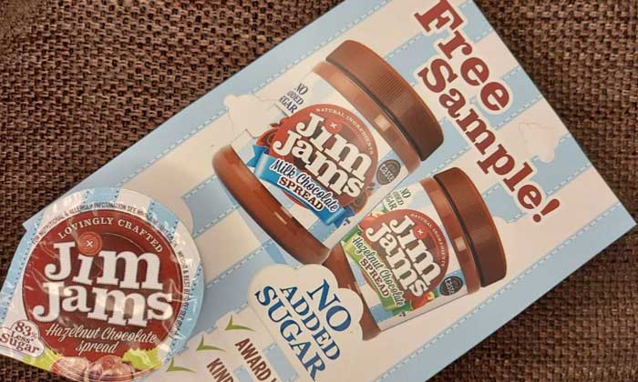 Jim Jams Chocolate Spread Free Sample Arrived