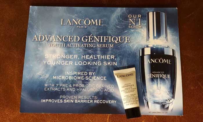 Lancome Genifique Free Sample Proof