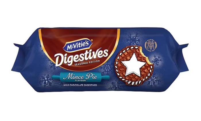 McVitie's mince pie milk chocolate digestives launched