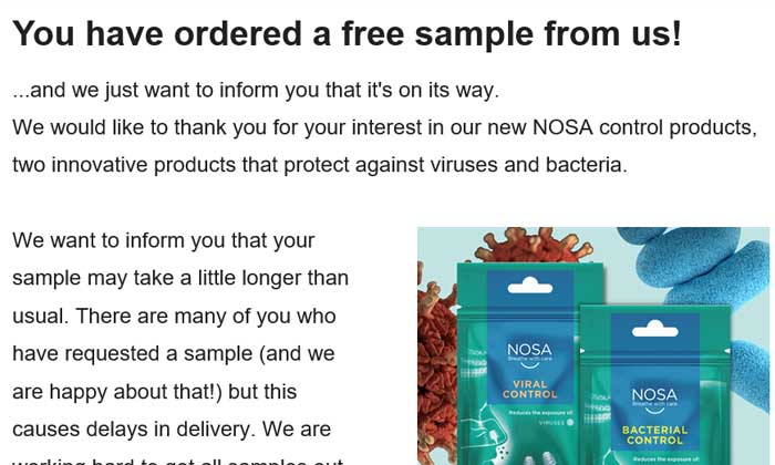 Nosa Viral & Bacterial Control Nose Plugs Update