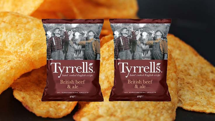 Tyrrells unveils British Beef & Ale flavour crisps