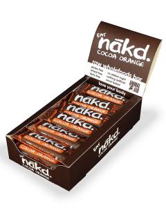 8 off Naked Cocoa Orange Gluten Free Bar 35 g (Pack of 18)