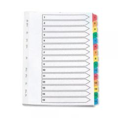 60% off Q-Connect Index A4 Multi-Punched 1-15 Multi coloured