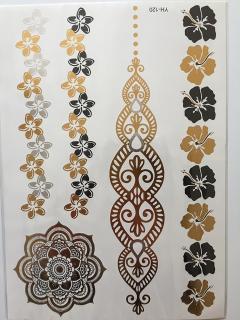 58% off Temporary Metallic Body Tattoos (Pack of 2)