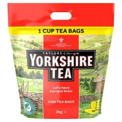 20% off Yorkshire Tea Traditional 1200 One Cup Tea Bags 3 Kg