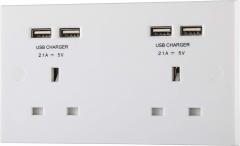 Â£12 for 2 Gang Unswitched Socket with USB