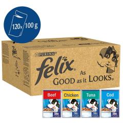 £27 for Felix As Good As It Looks Cat Pouches Mixed In Jelly
