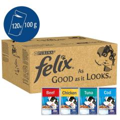 Â£27 for Felix As Good As It Looks Cat Pouches Mixed In Jelly