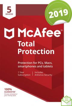 Â£32.50 off McAfee 2019 Total Protection, 5 Devices