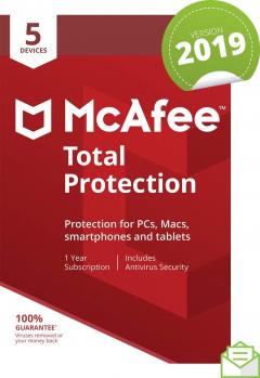 £32.50 off McAfee 2019 Total Protection, 5 Devices