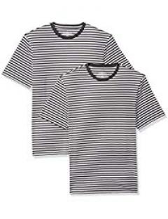 19% off Men's Loose-fit Short-Sleeve Stripe Crewneck T-Shirt