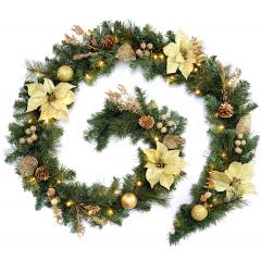 25% off Pre-Lit Decorated Garland Christmas Decoration