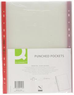 77% off Q Connect Punched Pocket A4 Deluxe Side