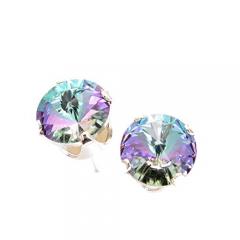 87% off Silver Stud Crystal Earings