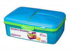 25% off Sistema Lunch Slimline Quaddie, 1.5 L - Blue/Green