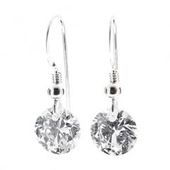 £11 for Sterling silver drop earrings sparkling diamonds