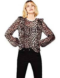 Â£22.40 for find. Women's Animal Print Ruffle Top
