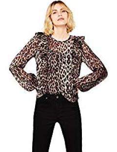 £22.40 for find. Women's Animal Print Ruffle Top