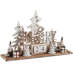 Â£5 off Wooden Christmas Scene Advent Calendar