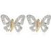 9CT Two Tone Butterfly Stud Earrings Under 50!