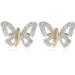 9CT Two Tone Butterfly Stud Earrings Under £50!