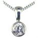 9ct White Gold Solitaire Diamond Pendant Over 100 Off!!