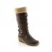 Barratts Brown Mid High Wedge Boots Ladies only £38