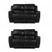 black 2x two seater leather sofas save £1500 was £2699