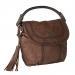 Chocolate 'Leatrice' satchel £35 at Debenhams