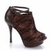 Half Price Qupid Shoes Peep Toe Ankle Boots