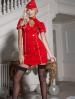 red air hostess ladies fancy dress Halloween outfit only Â£19