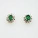 Swesky 9ct gold emerald and diamond earrings now only £368