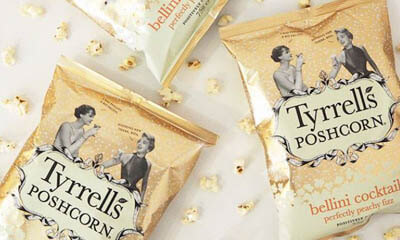 Free Cases of Tyrrell's Bellini Cocoktail Flavour Popcorn
