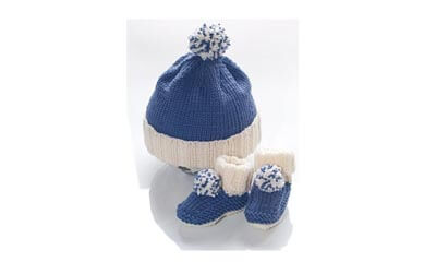 Free Baby Bobble Hat and Booties Knitting Pattern