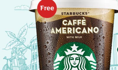 Free Starbucks Cafe Americano Iced Coffee