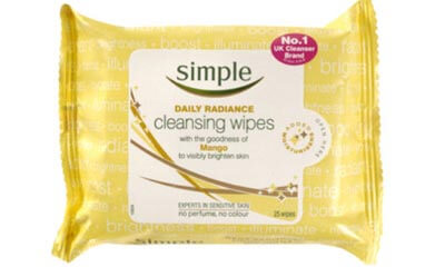 Free Pack of Simple Cleansing Wipes