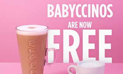 Free Babyccino Hot Drinks for Kids at Costa