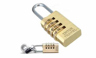 Free Solid Brass Luggage Padlocks