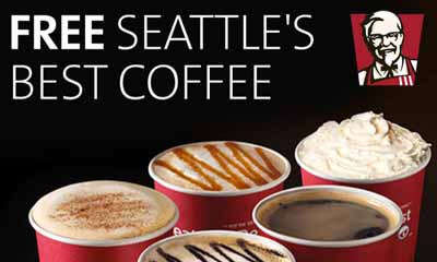 Free Coffee of Hot Chocolate from KFC