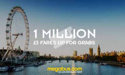 One Million £3 Fare on Megabus