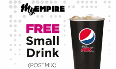 Free Small Drink at Empire Cinema