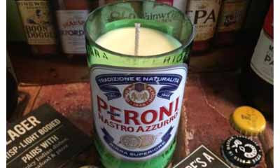 Free Scented Candles In reclaimed Beer Bottles