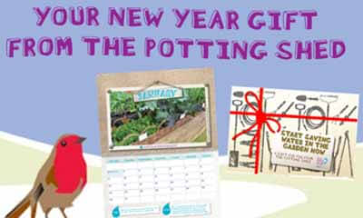 Free Potting Shed Calendar & Water Saving Kit