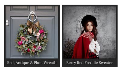 Win a Red, Antique & Plum Wreath