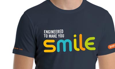 Free Smile Print T-Shirts