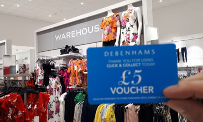 Free Â£5 Gift Card from Debenhams - No Minimum Spend!