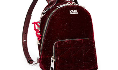 Win A Karl Lagerfeld X KAIA Velvet Mini Backpack